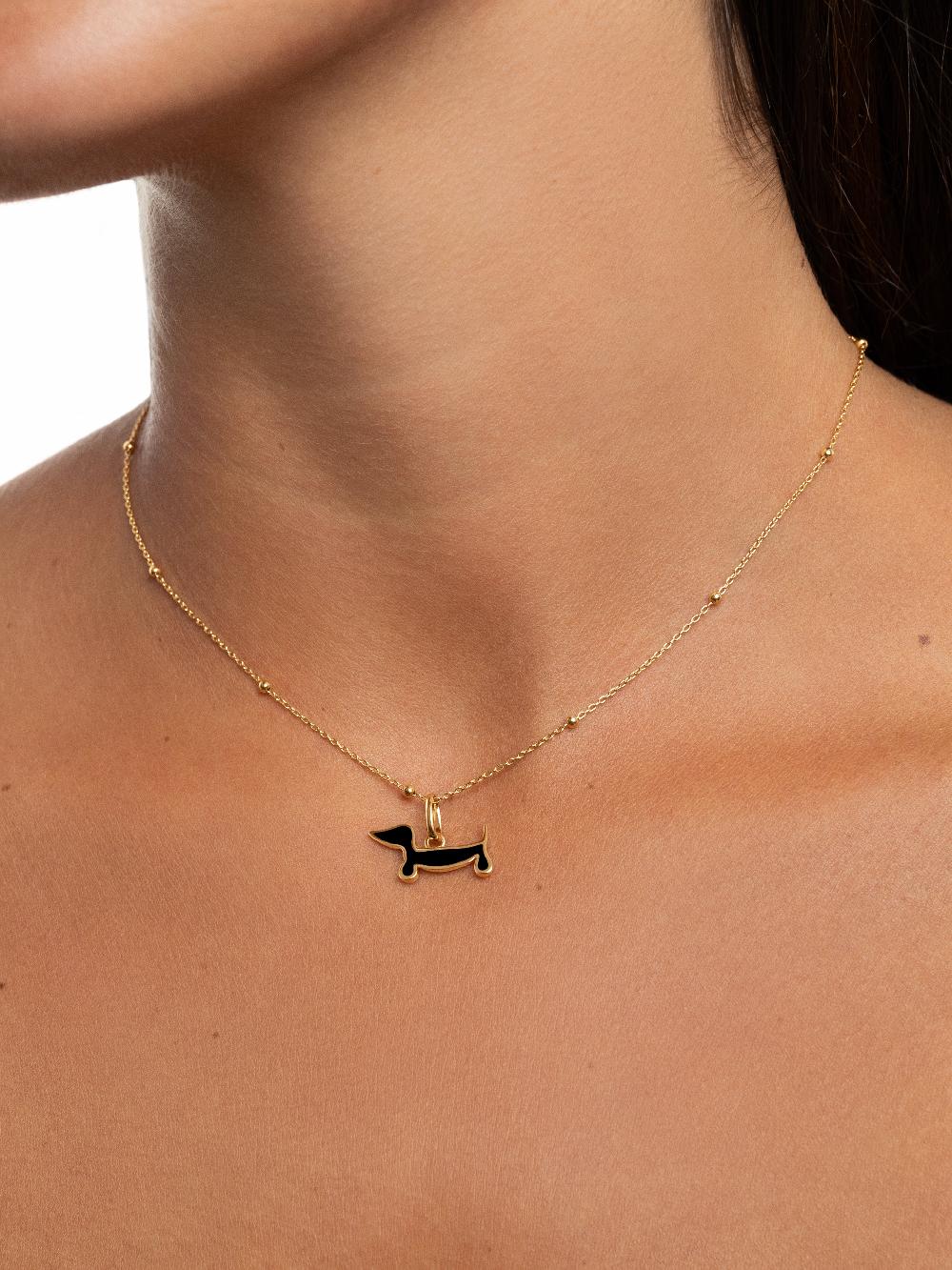 Singularu Collar Dots Plata Baño Oro