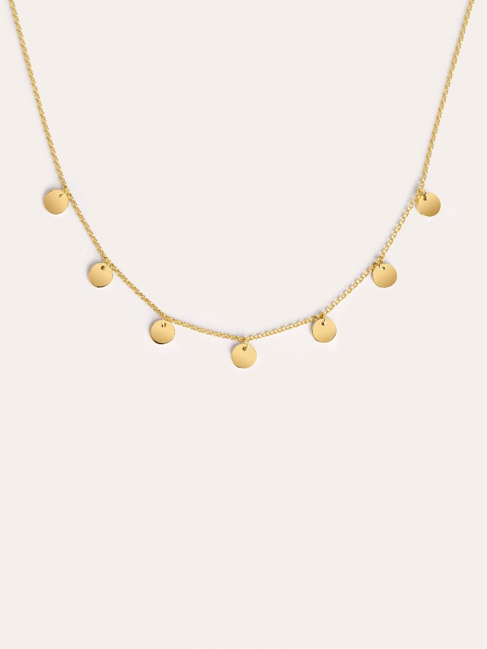 singularu Collar Mini Moons Plata Baño Oro