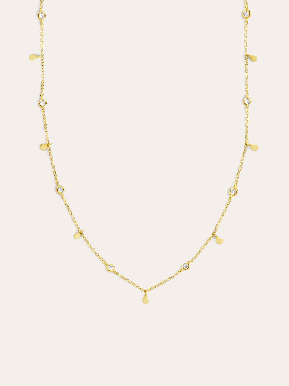 singularu Collar Mini Spark Drop Plata Baño Oro