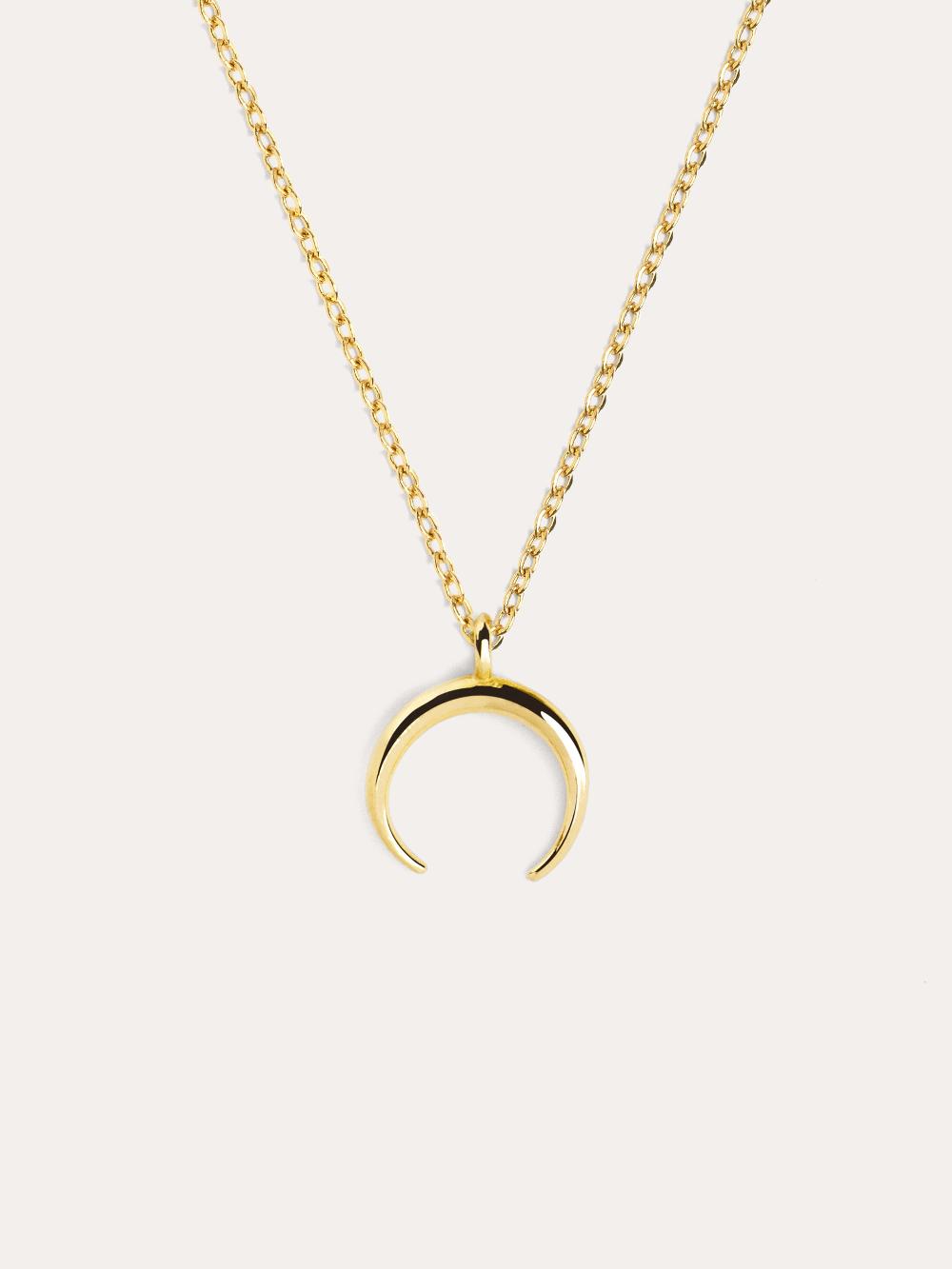 singularu Collar Moonset Plata Baño Oro