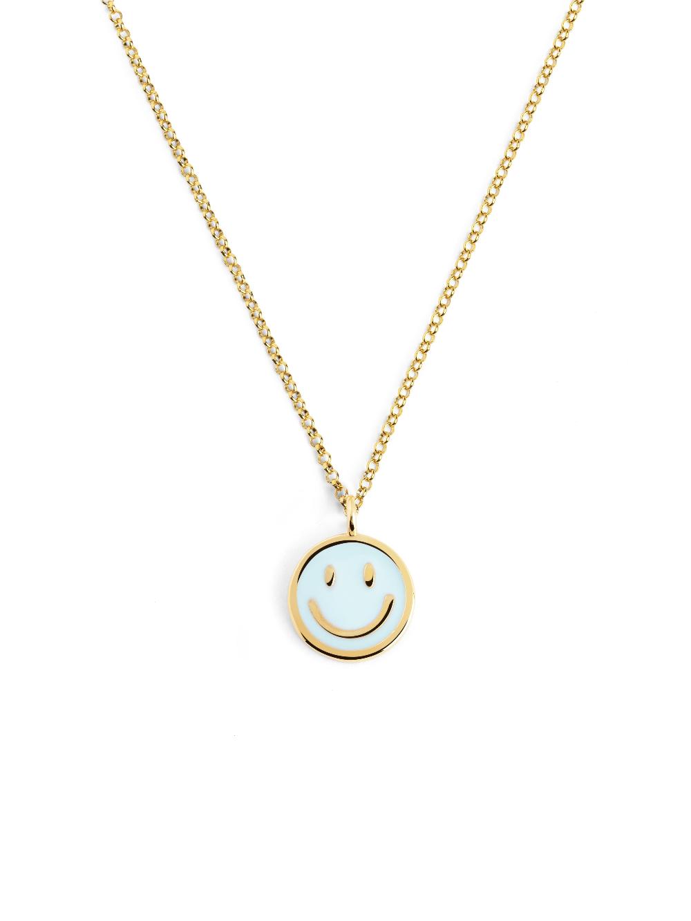 Singularu Collar Smiley Sky Enamel Baño Oro
