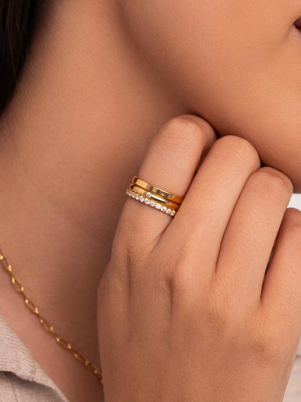 Singularu Pack 3 Anillos Choices Baño Oro