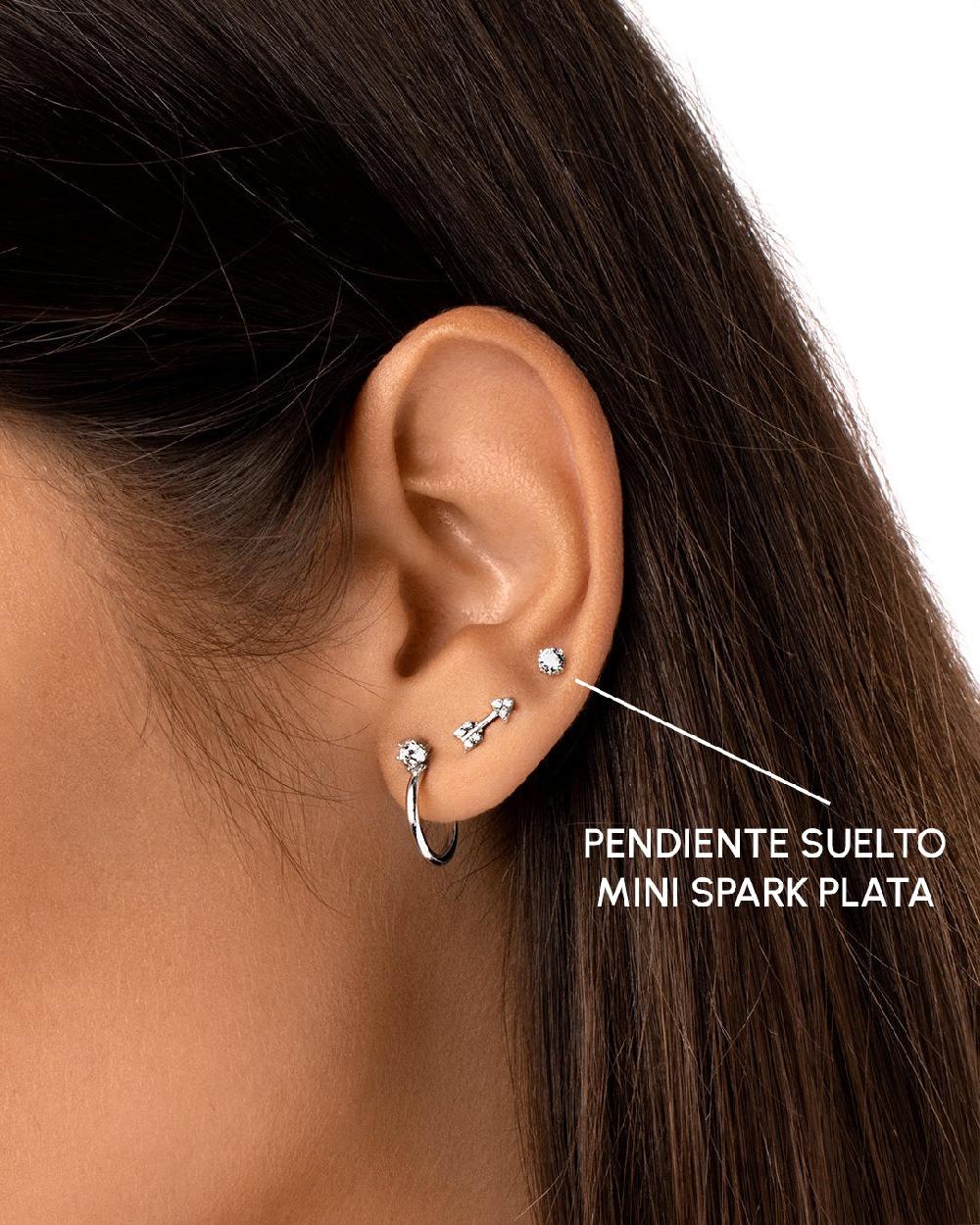 Singularu Pendiente Suelto Mini Spark Plata