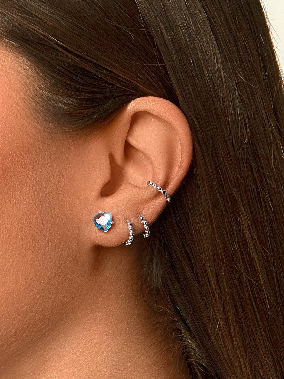 Singularu Pendiente Suelto Pebbles S Plata