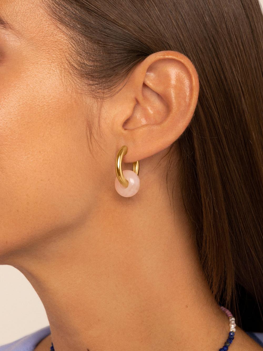 Singularu Pendientes Aro Carmen True Rose Baño Oro