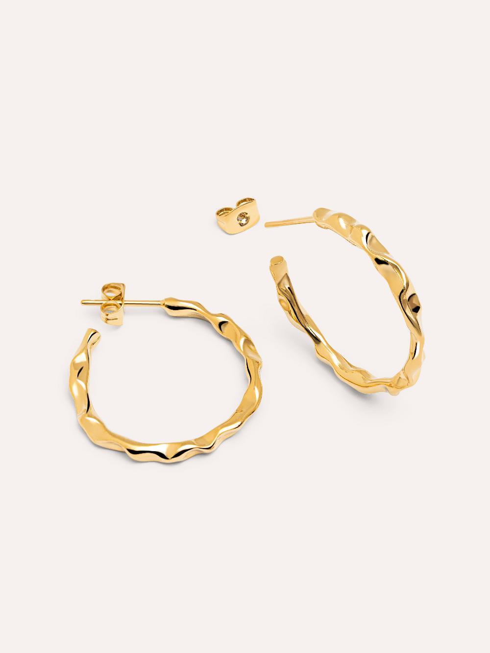 Singularu Pendientes Aro Lake Baño Oro