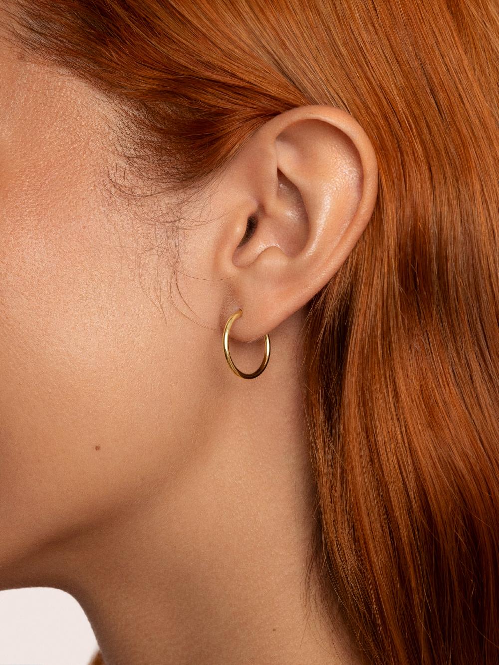 Singularu Pendientes Aro Maria S Baño Oro