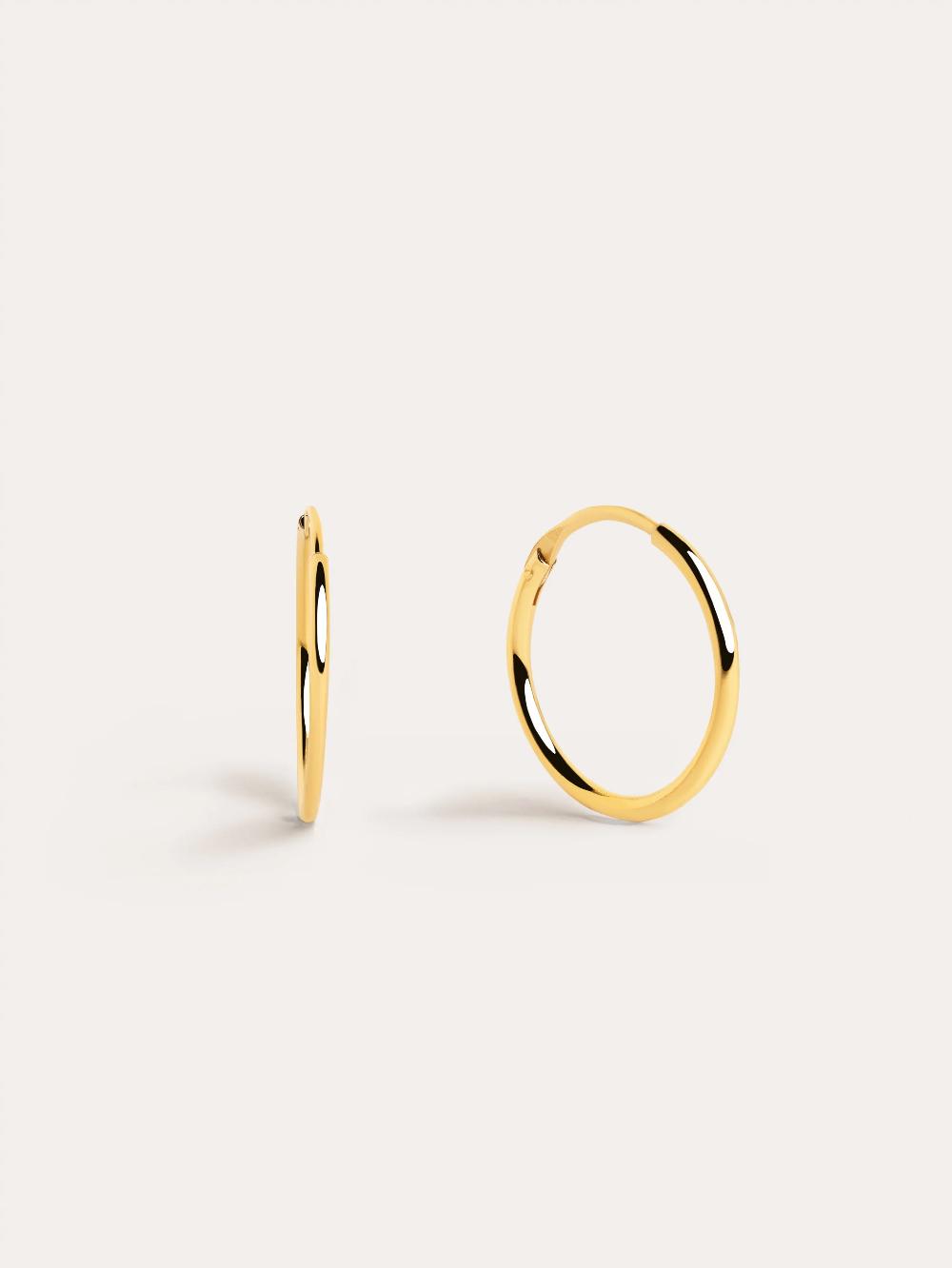 singularu Pendientes Aro Maria S Baño Oro