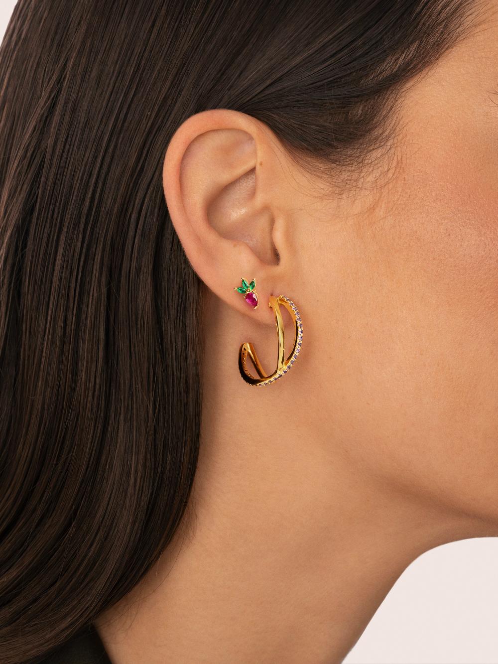 Singularu Pendientes Aro X Lavande Baño Oro