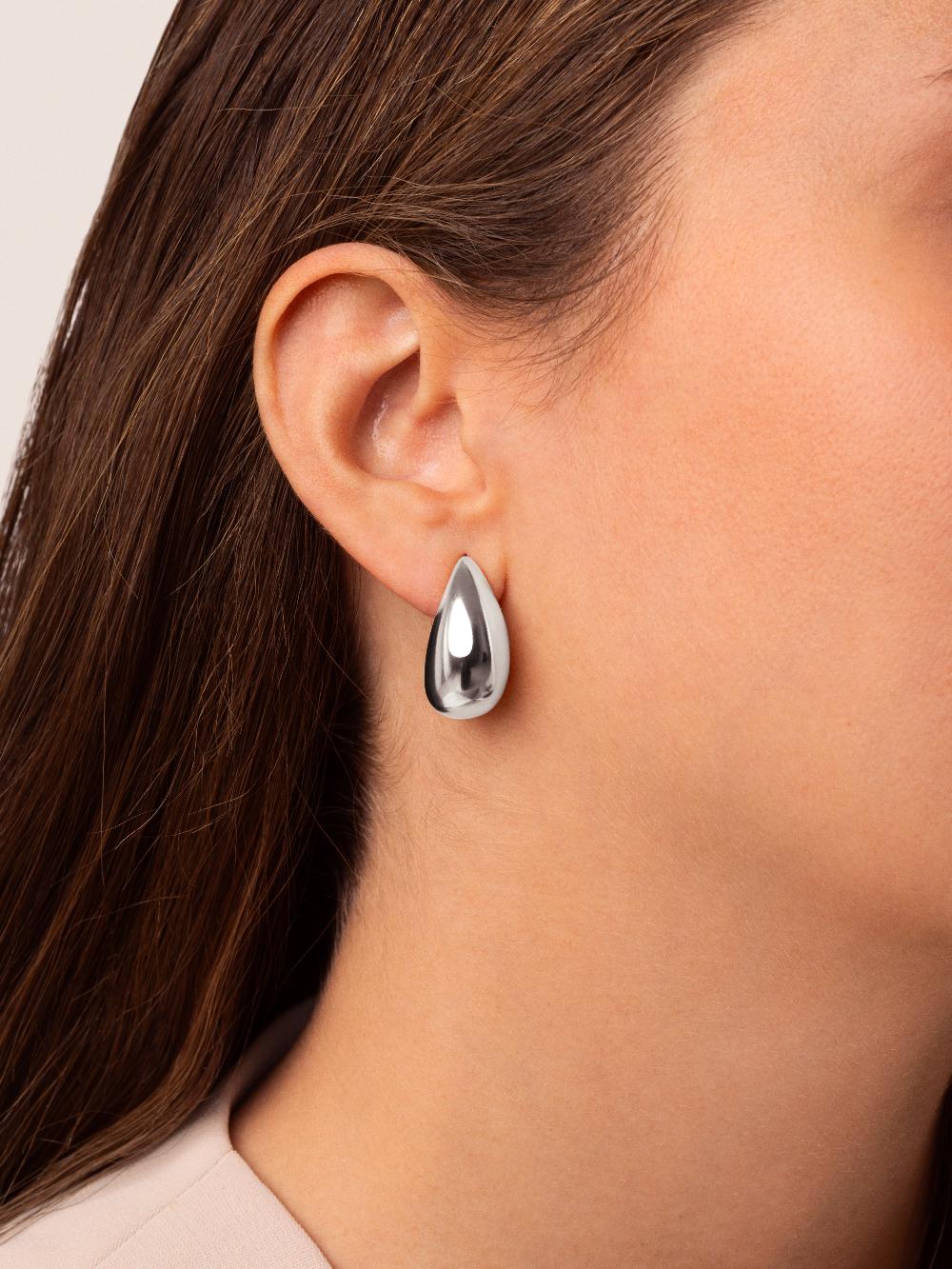 Singularu Pendientes Gota Acero