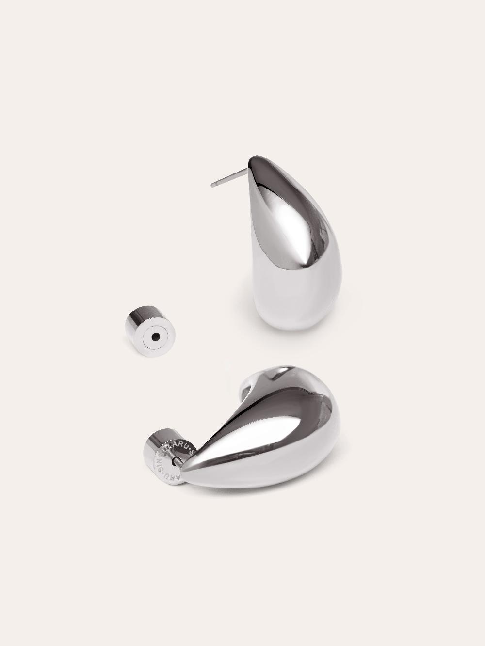 Singularu Pendientes Gota Acero