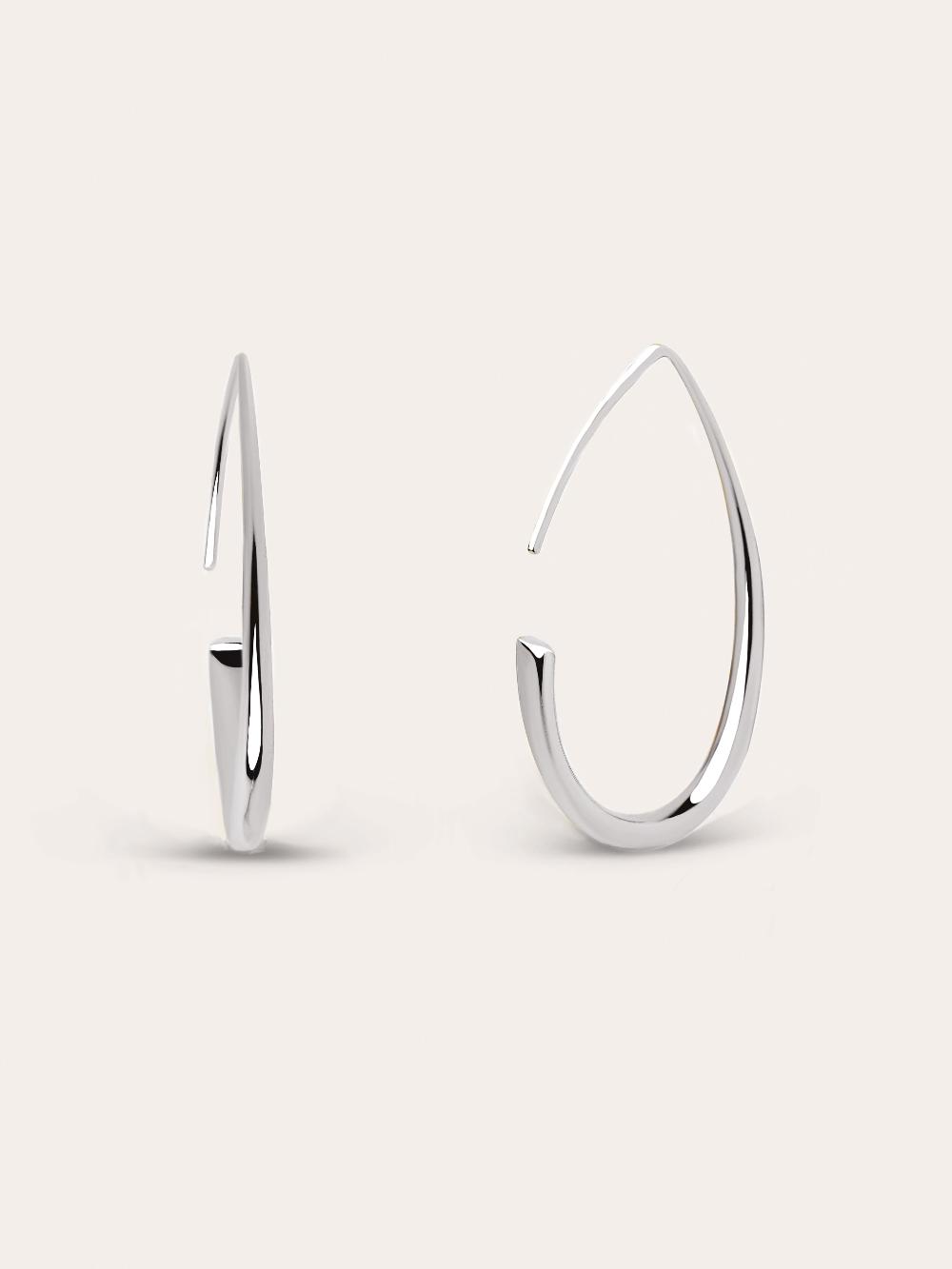 singularu Pendientes Gota Arch Plata