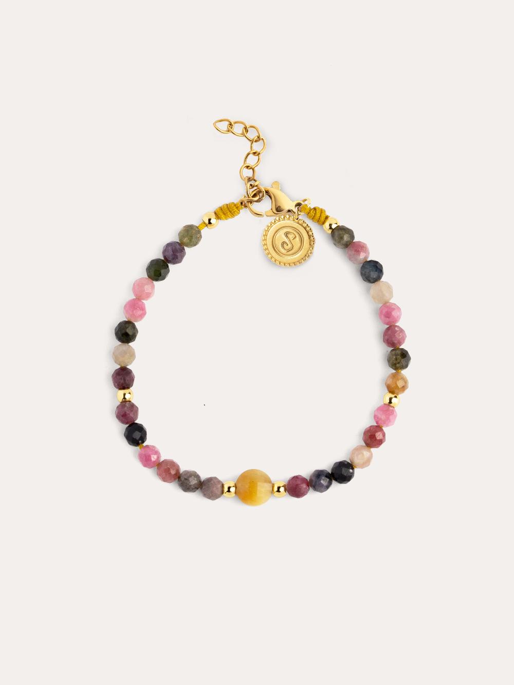 singularu Pulsera Amulet Cats Eye Acero Baño Oro