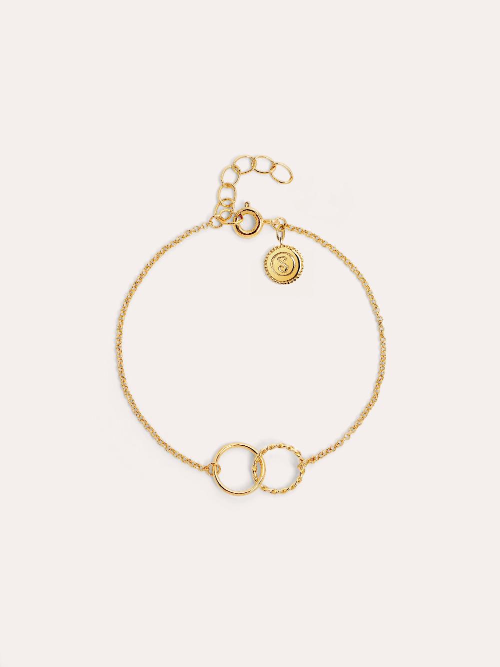 singularu Pulsera Circles Twist Baño Oro