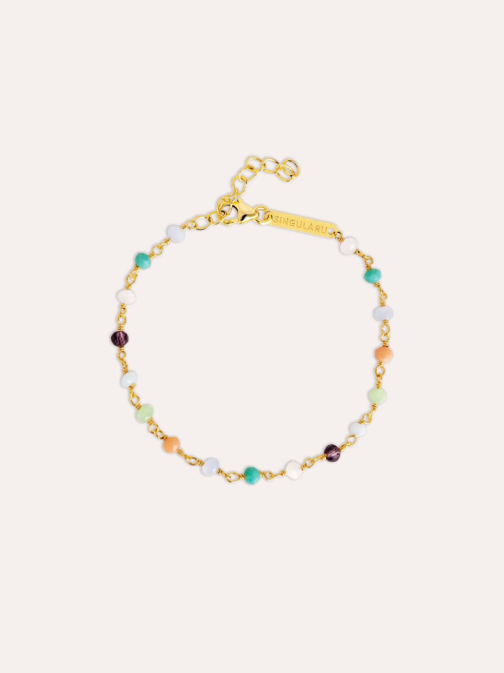 singularu Pulsera Crystals Colors Plata Baño Oro