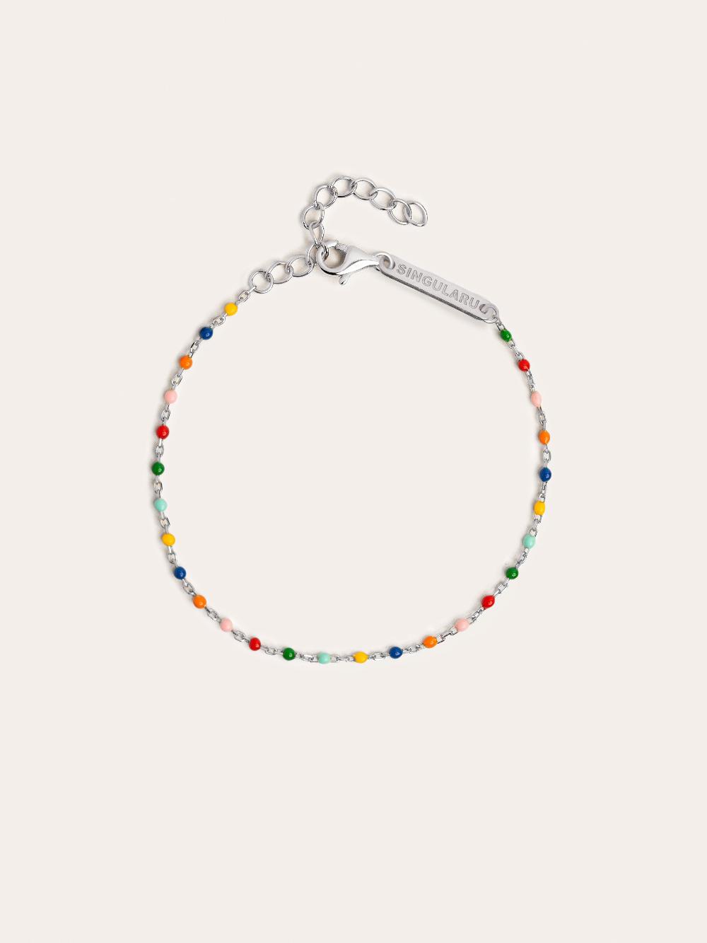 singularu Pulsera Dots Colors Enamel Plata