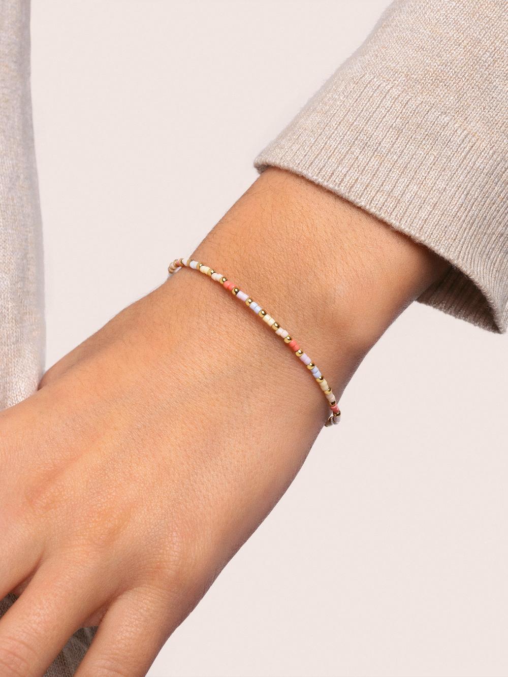 Singularu Pulsera Floral Colors Acero Baño Oro