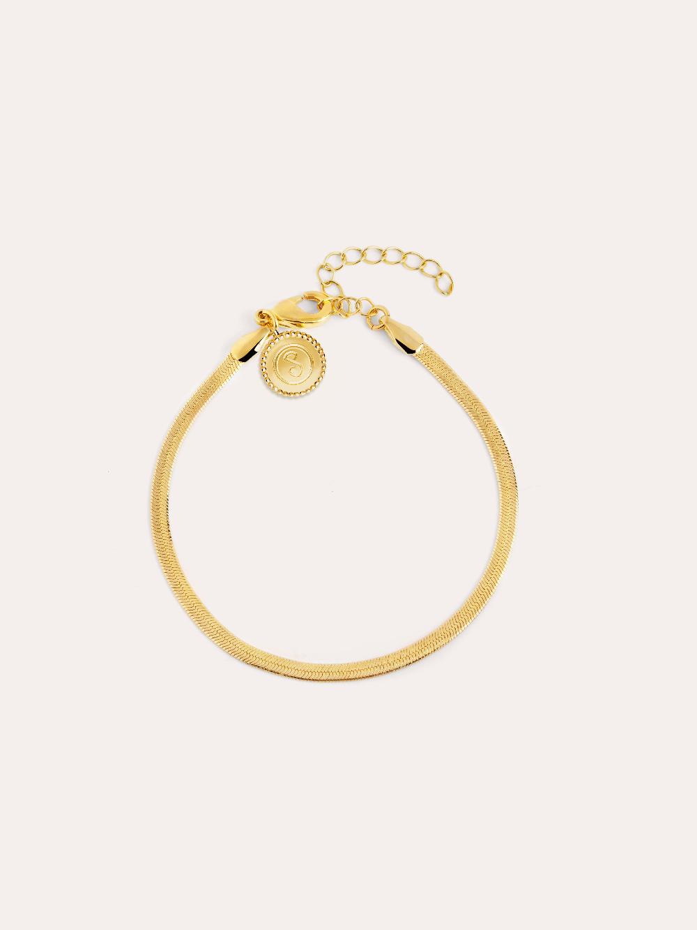 singularu Pulsera Lisse S Acero Baño Oro
