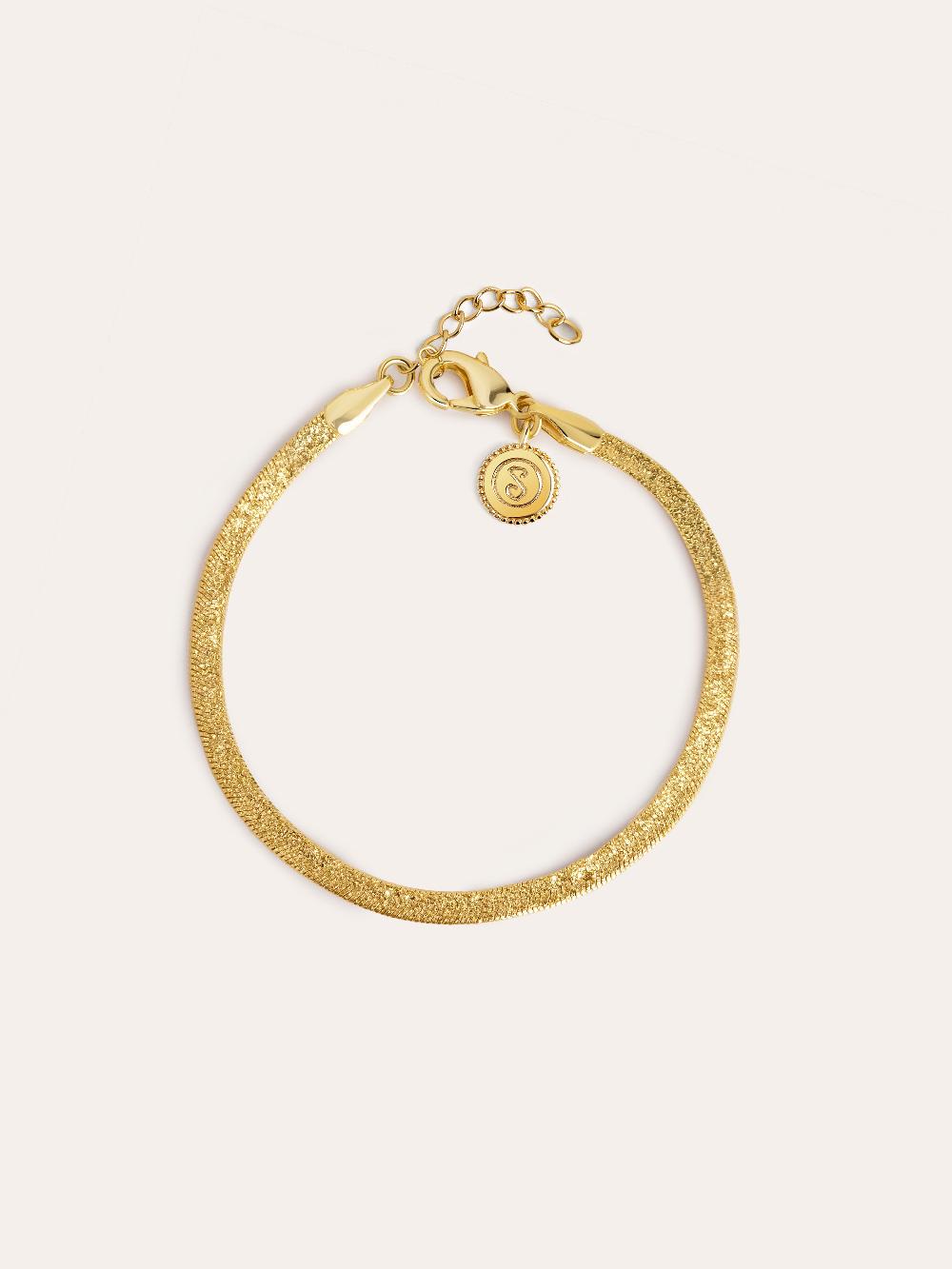 singularu Pulsera Lisse Sparkling Baño Oro