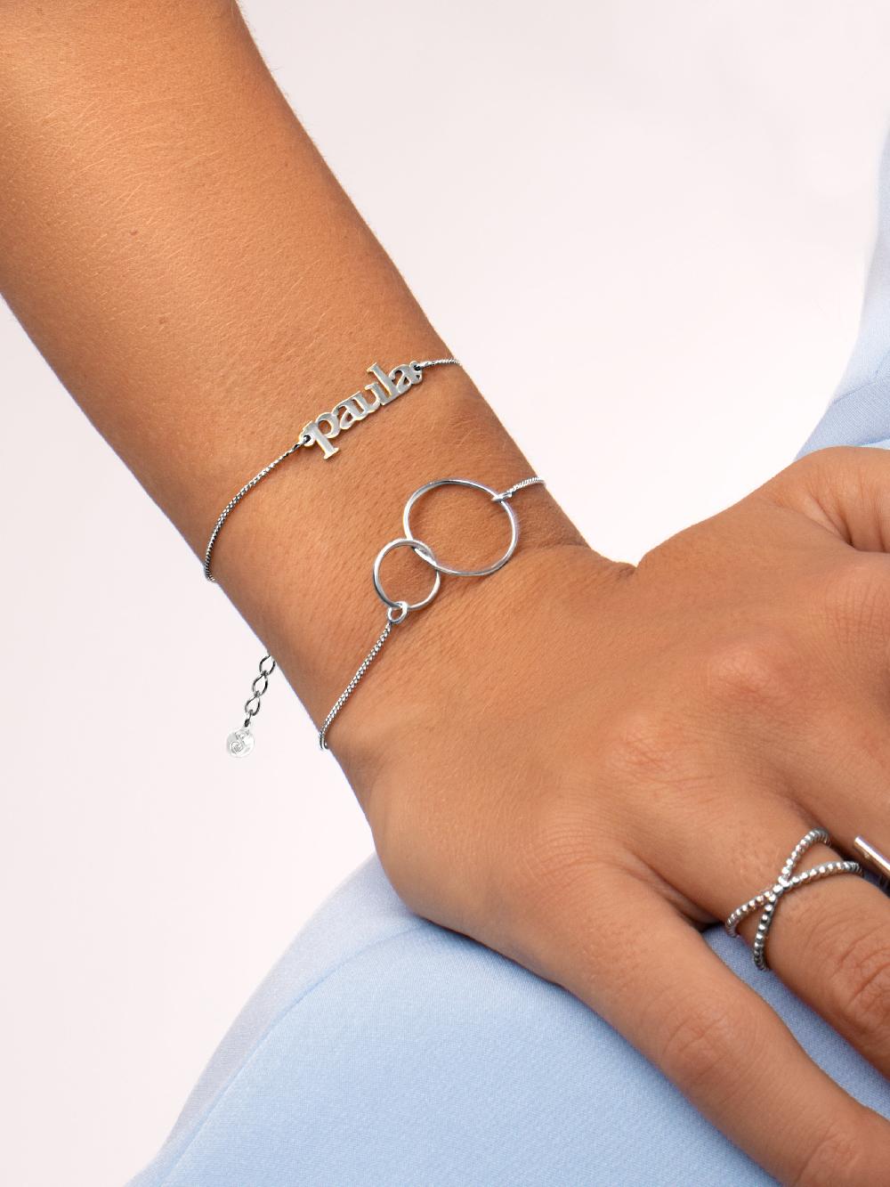 Singularu Pulsera Personalizada Monogram Plata