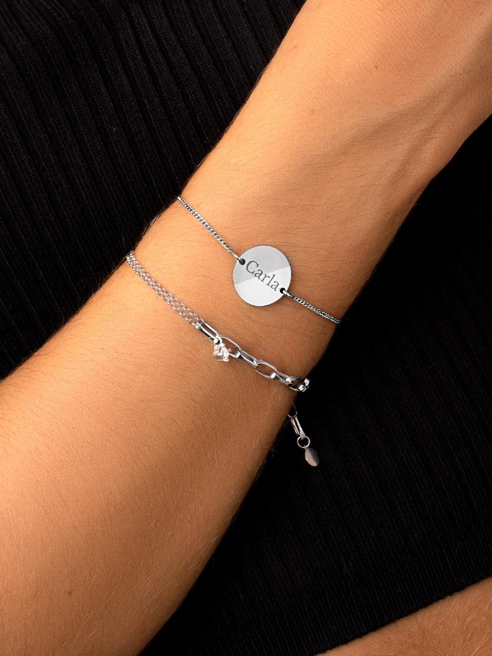 Singularu Pulsera Personalizada Moon Plata