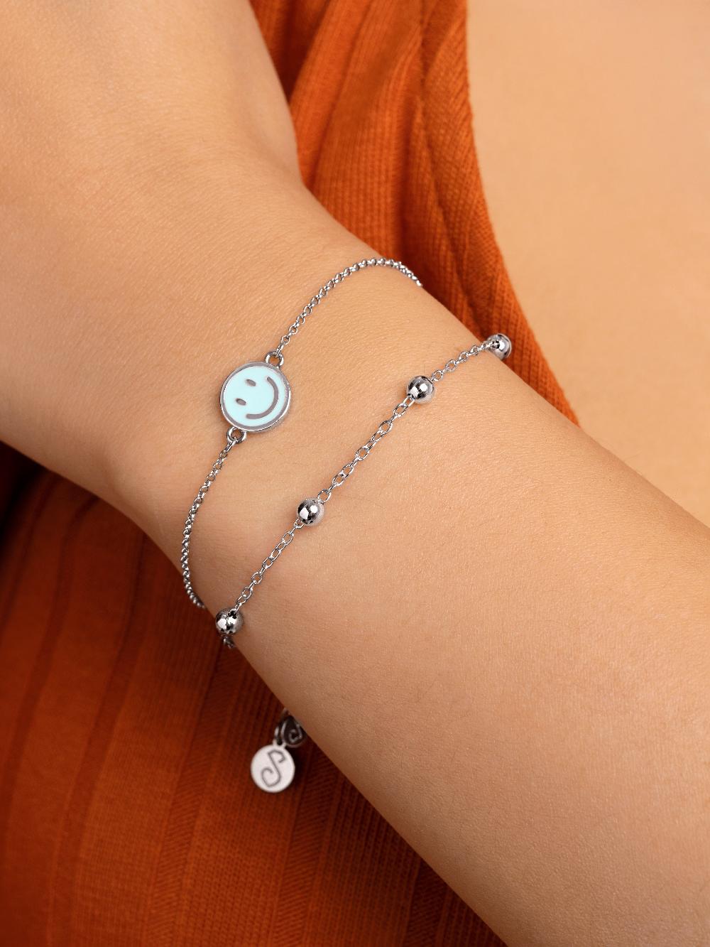 Singularu Pulsera Smiley Sky Enamel