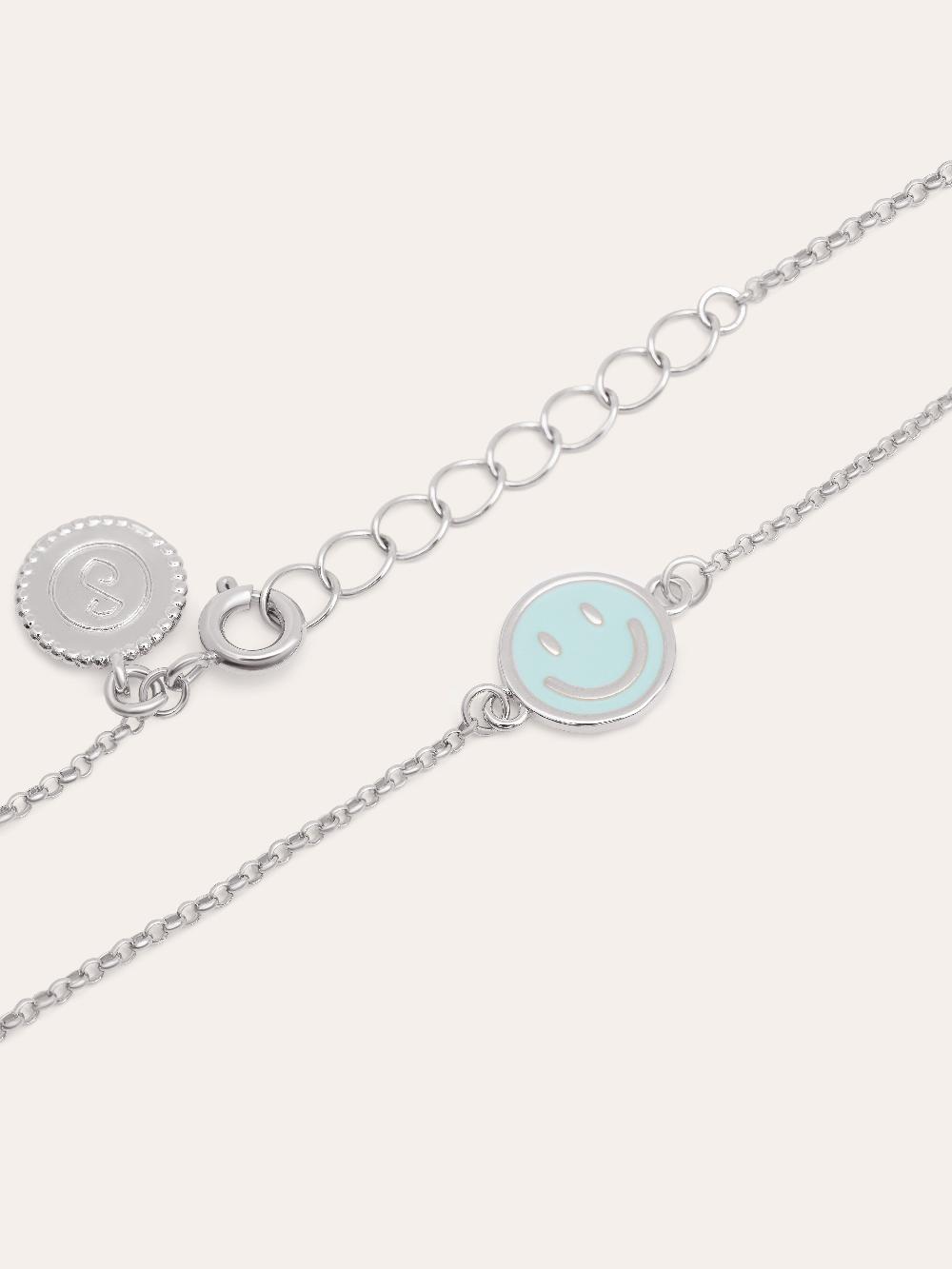 Singularu Pulsera Smiley Sky Enamel