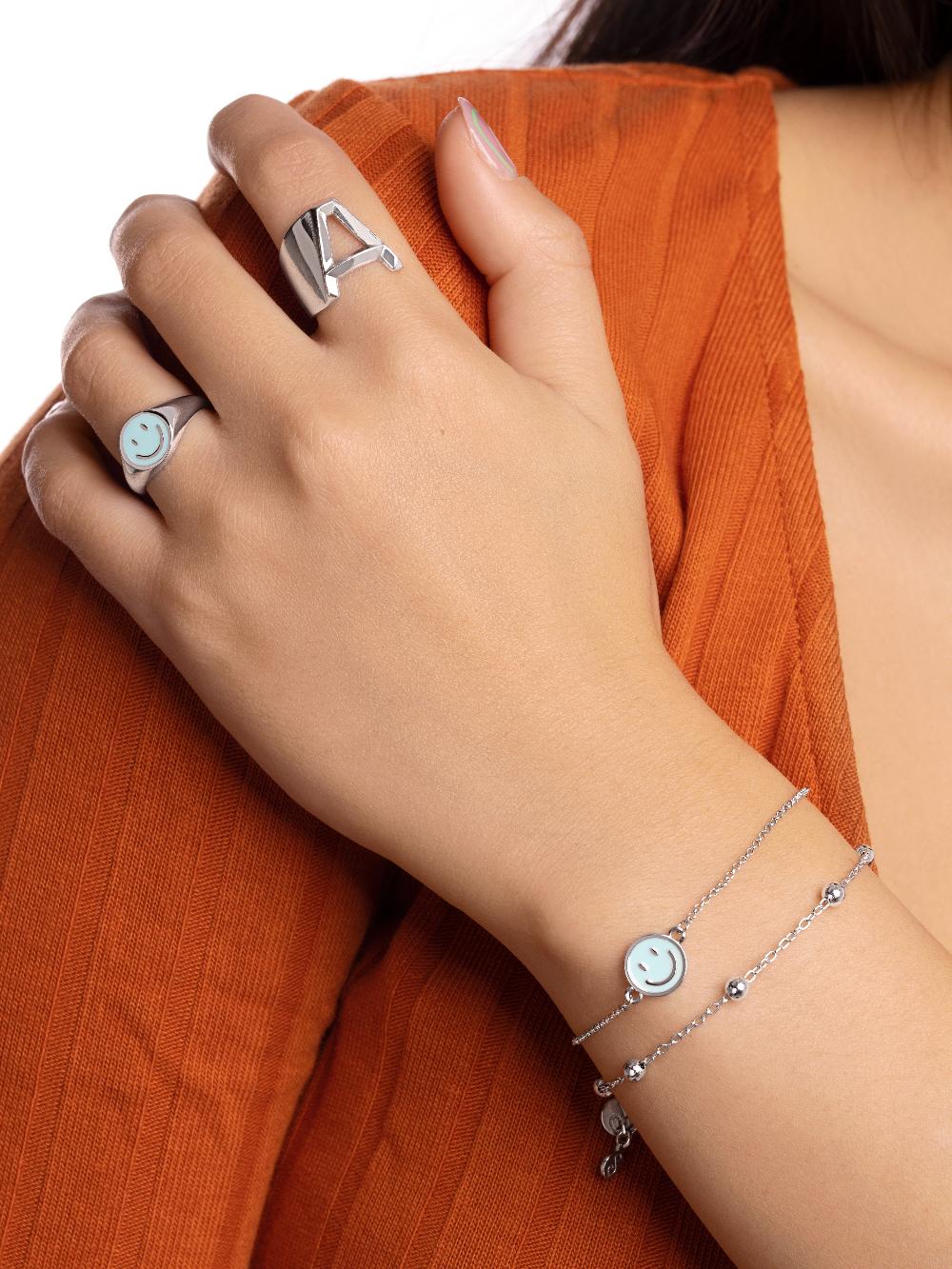 Singularu Pulsera Smiley Sky Enamel