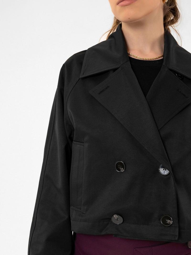 Sinned X About You Abrigo De Entretiempo 'Angela' Antioch En Negro