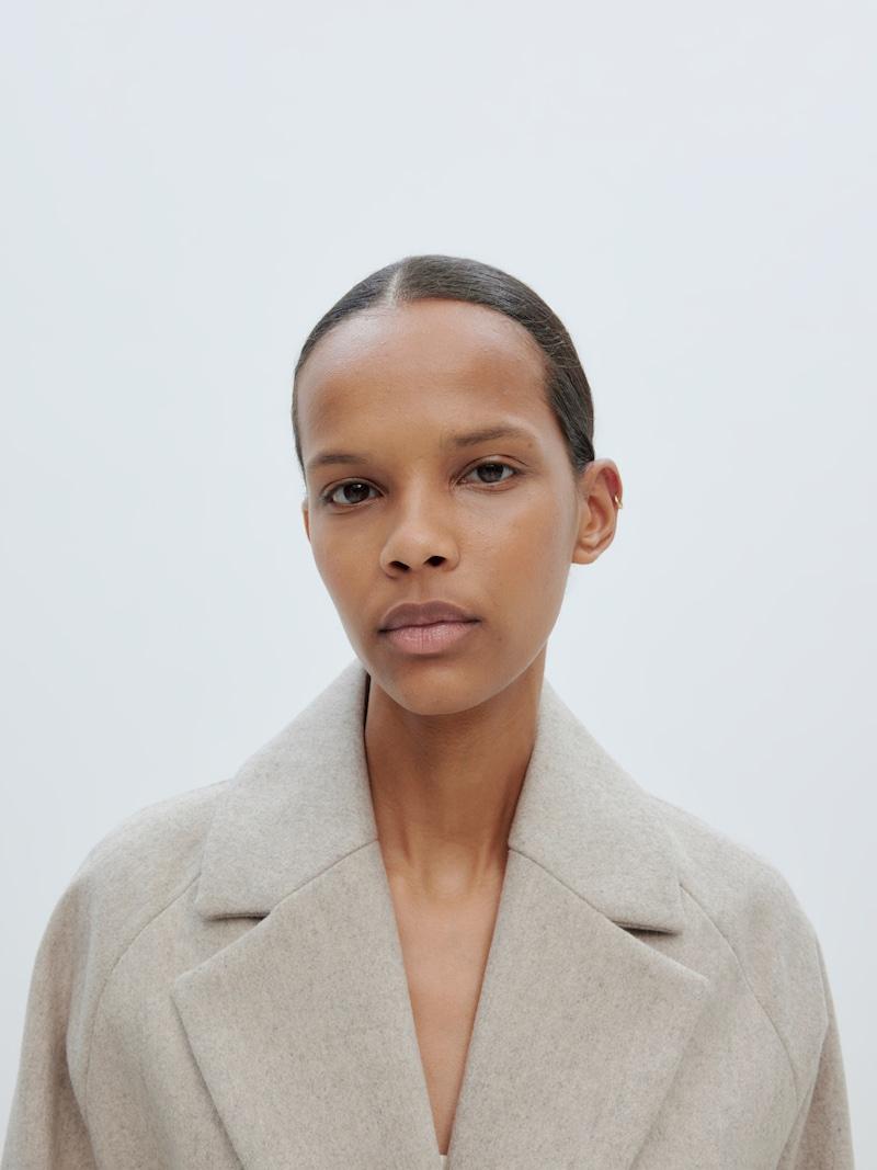 Sinned X About You Abrigo De Entretiempo 'Cecilia' EDITED En Beige Moteado