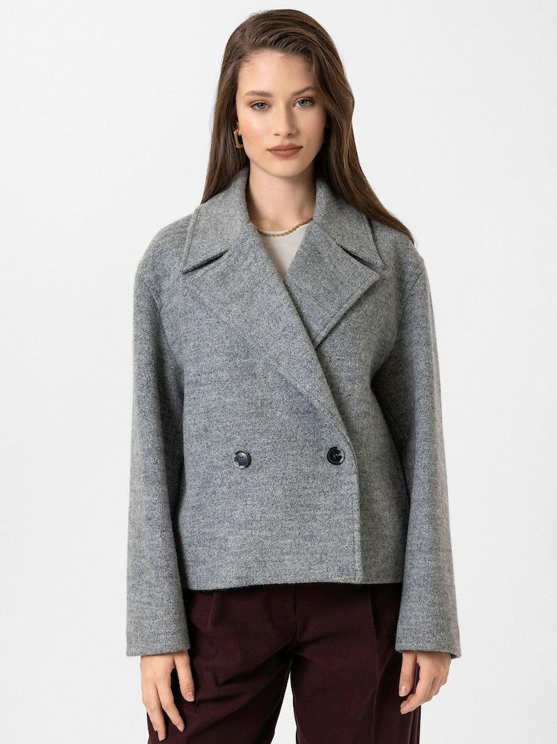 Sinned X About You Abrigo De Entretiempo 'Dalila' Antioch En Gris Moteado