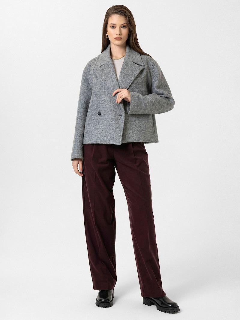 Sinned X About You Abrigo De Entretiempo 'Dalila' Antioch En Gris Moteado