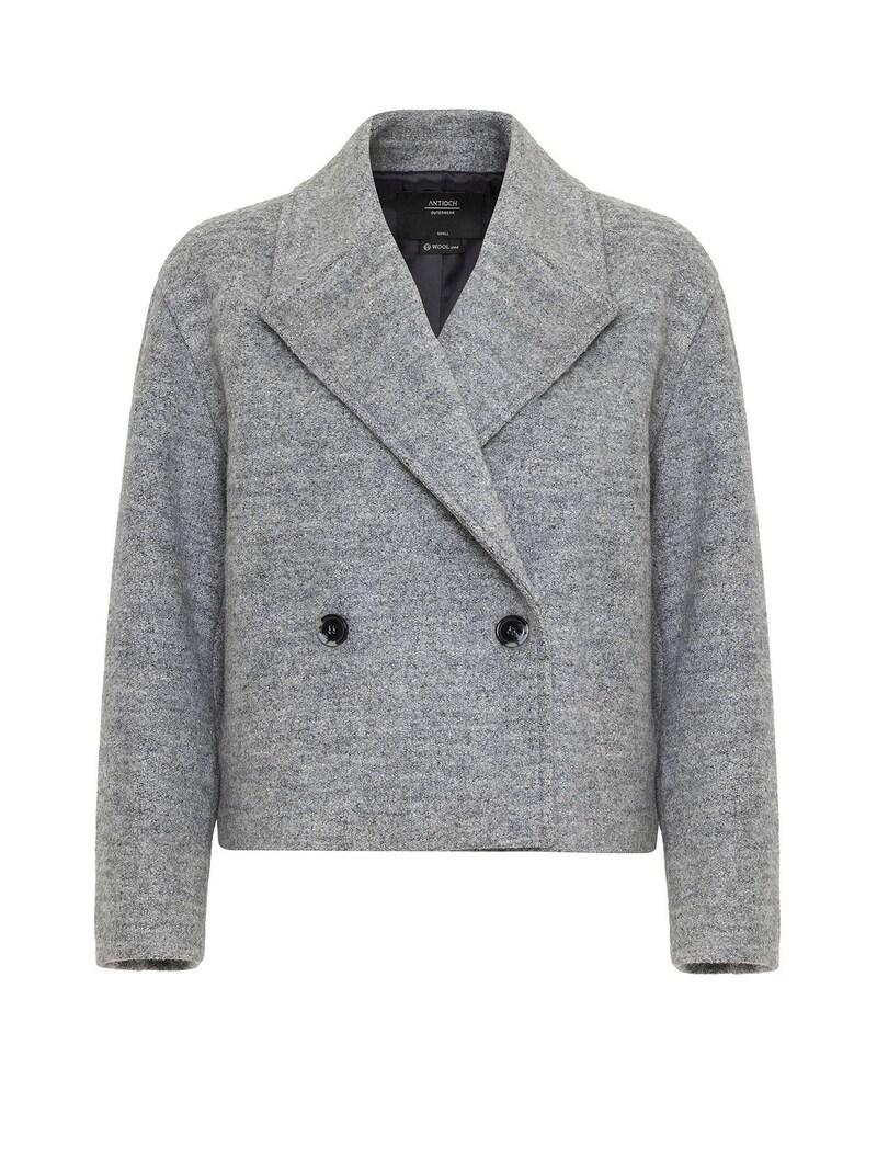 sinned x about you Abrigo de entretiempo 'Dalila' Antioch en Gris Moteado