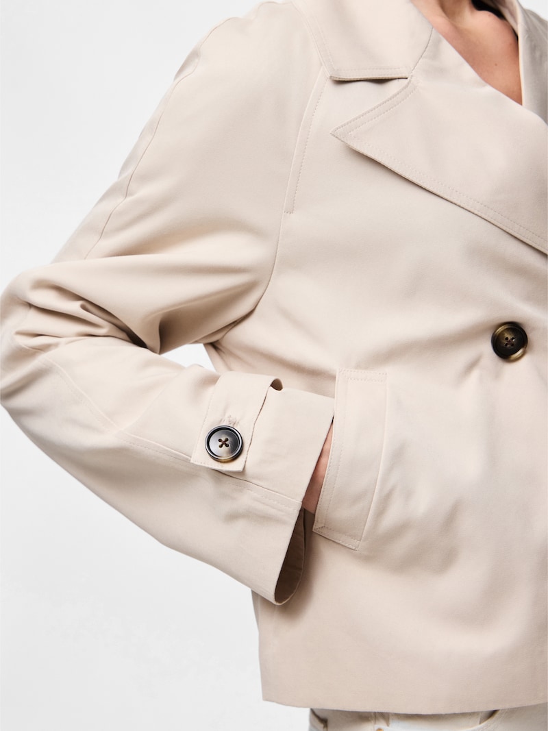 Sinned X About You Abrigo De Entretiempo 'PCSCARLETT' PIECES En Greige