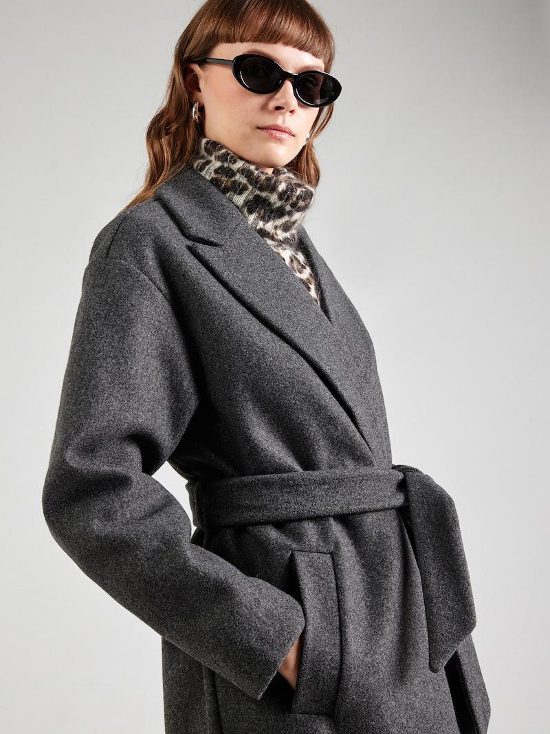 Sinned X About You Abrigo De Entretiempo 'VMFORTUNE' VERO MODA En Gris Oscuro