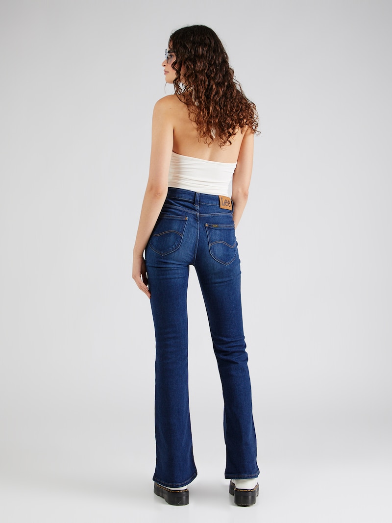 Sinned X About You Acampanado Vaquero 'BREESE' Lee En Azul Denim