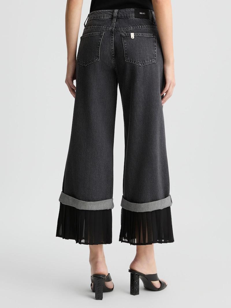 Sinned X About You Acampanado Vaquero Liu Jo En Negro Negro Denim