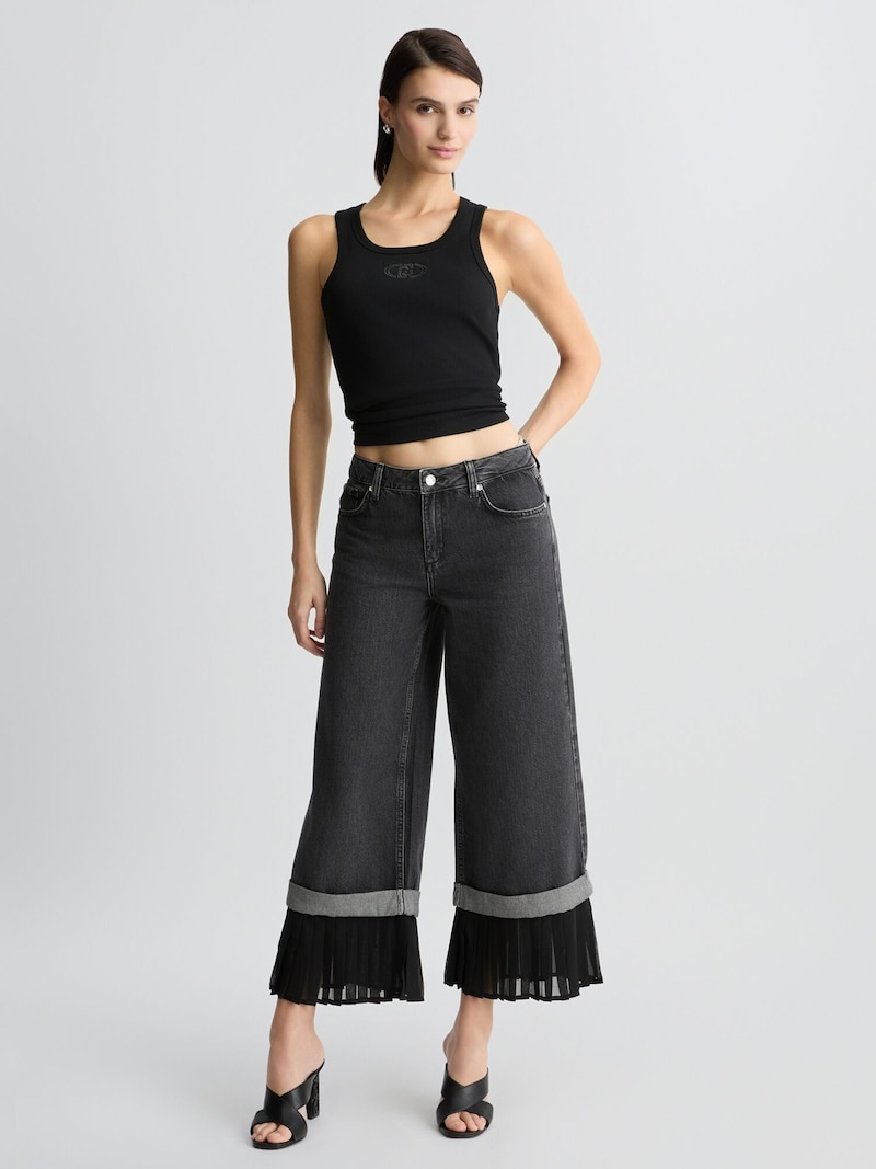 Sinned X About You Acampanado Vaquero Liu Jo En Negro Negro Denim