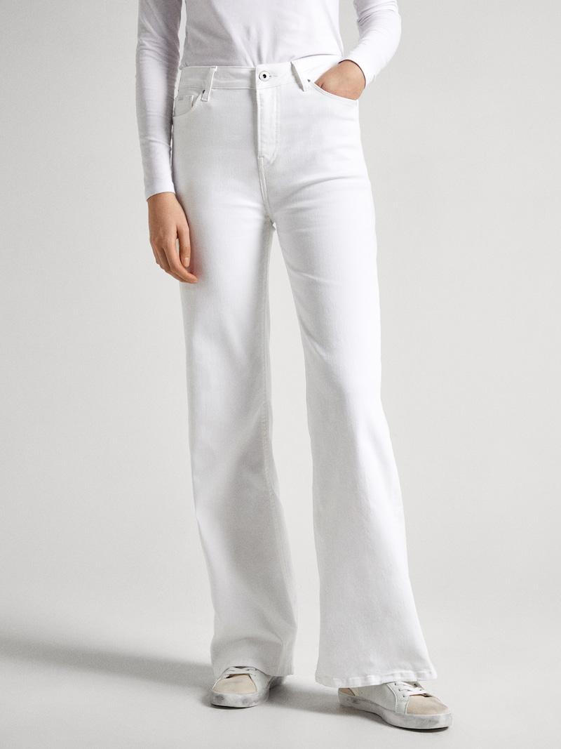 Sinned X About You Acampanado Vaquero Pepe Jeans En Blanco