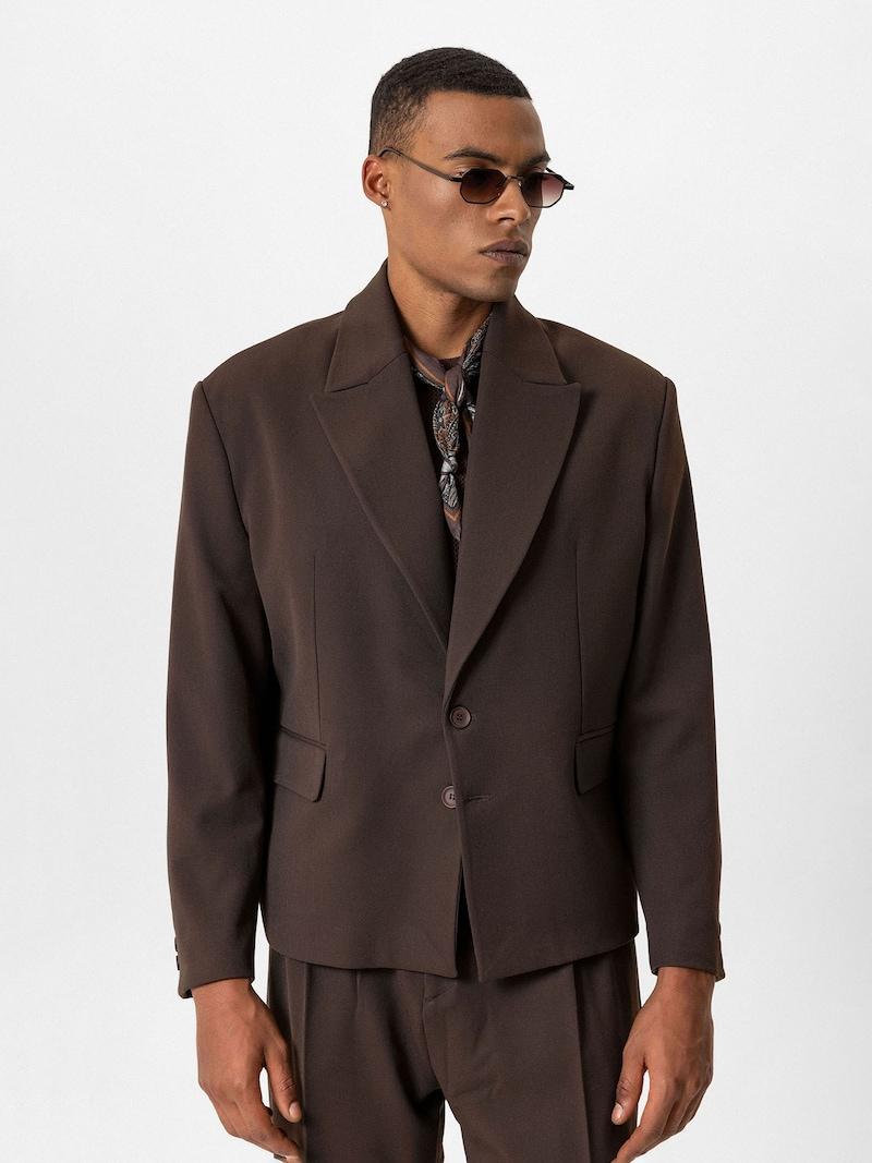 Sinned X About You Ajuste Regular Chaqueta Saco Antioch En Marrón Oscuro