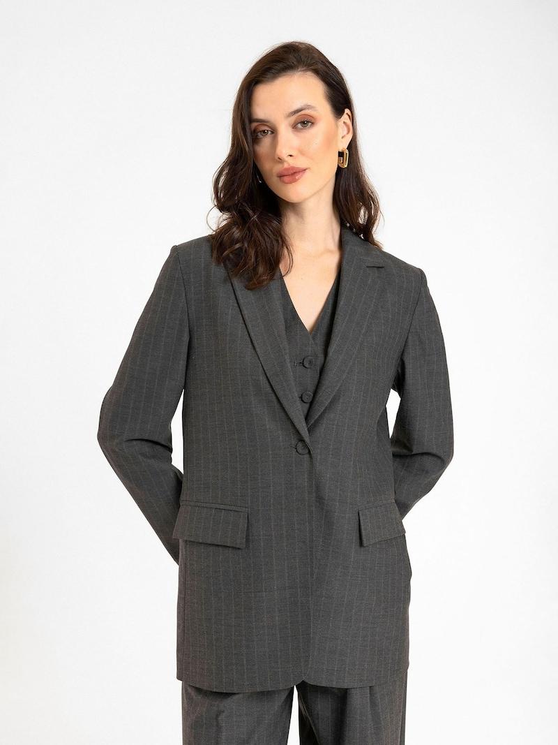 Sinned X About You Blazer 'Adele' Antioch En Gris Gris Oscuro