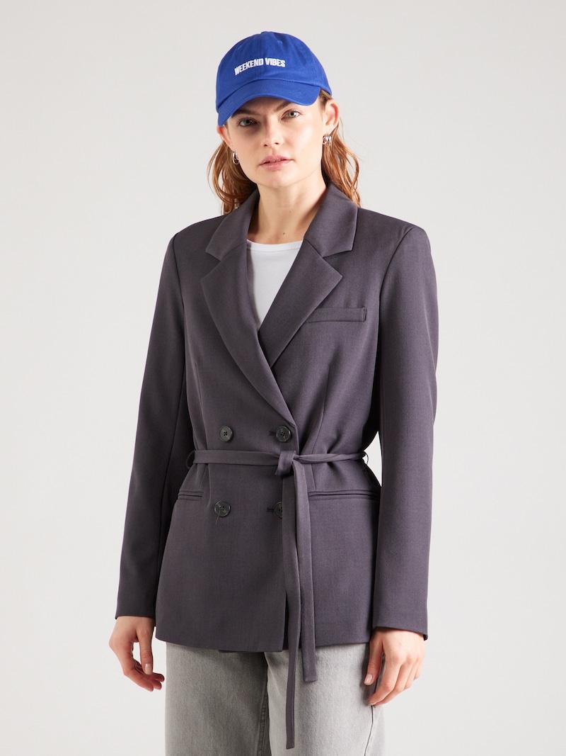 Sinned X About You Blazer 'VMZOE' VERO MODA En Gris Oscuro