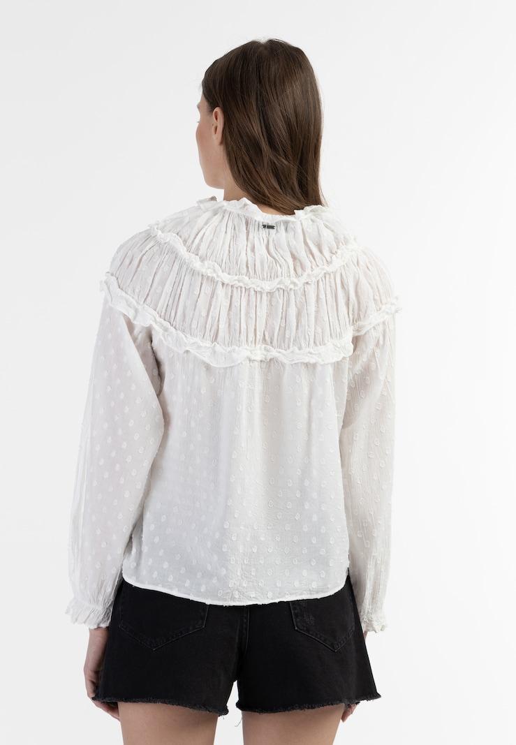 Sinned X About You Blusa 'Abrel' DreiMaster Vintage En Offwhite