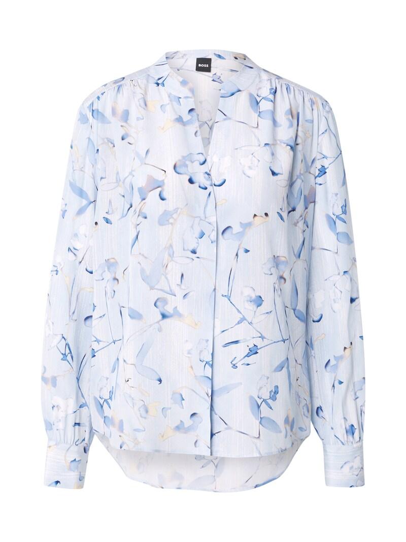 sinned x about you Blusa 'Banora18' BOSS en Azul Oscuro Azul Claro