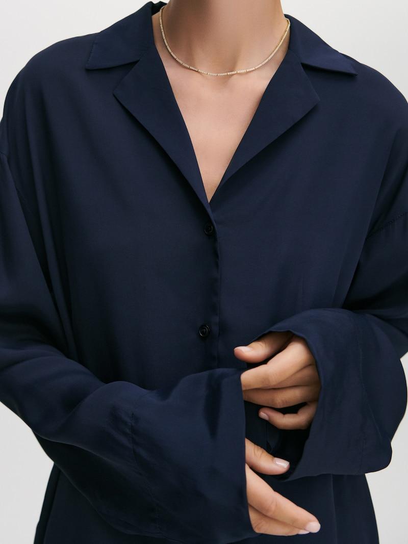 Sinned X About You Blusa 'Lilia' ABOUT YOU X Marie Von Behrens En Navy