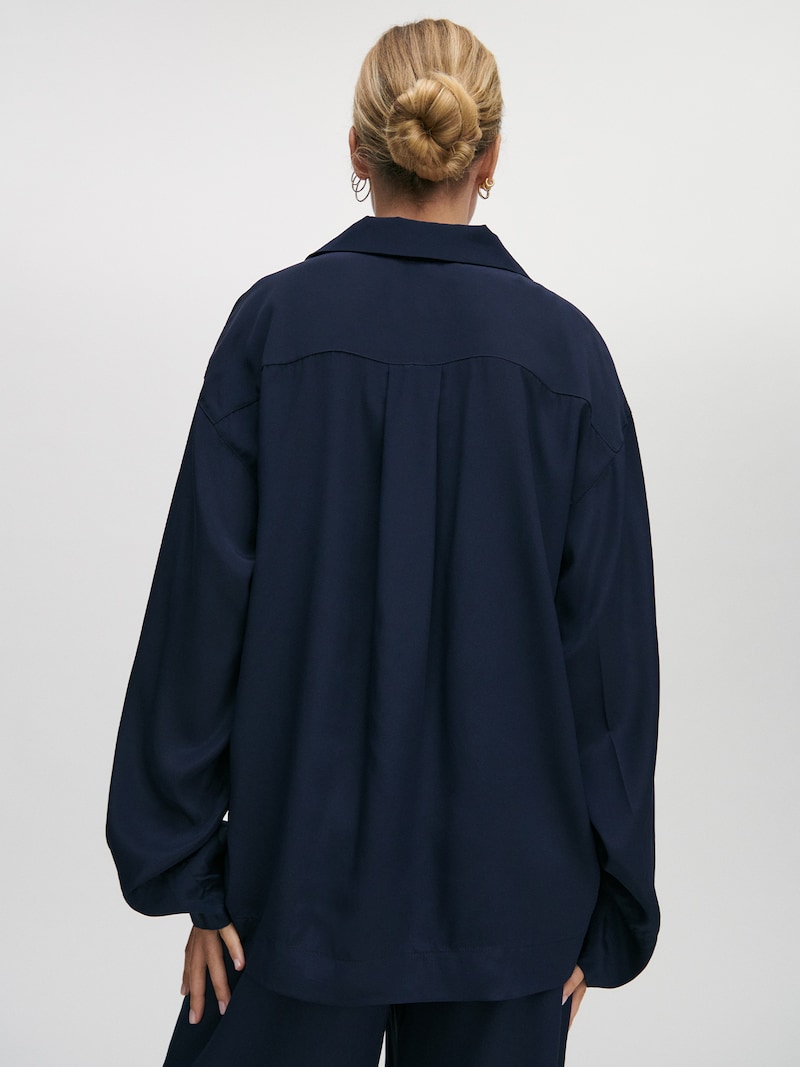 Sinned X About You Blusa 'Lilia' ABOUT YOU X Marie Von Behrens En Navy