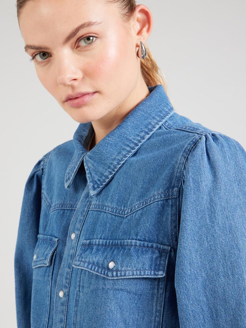 Sinned X About You Blusa 'PCPAULA' PIECES En Azul Denim