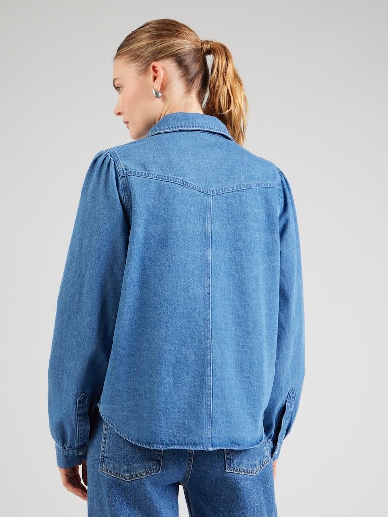 Sinned X About You Blusa 'PCPAULA' PIECES En Azul Denim