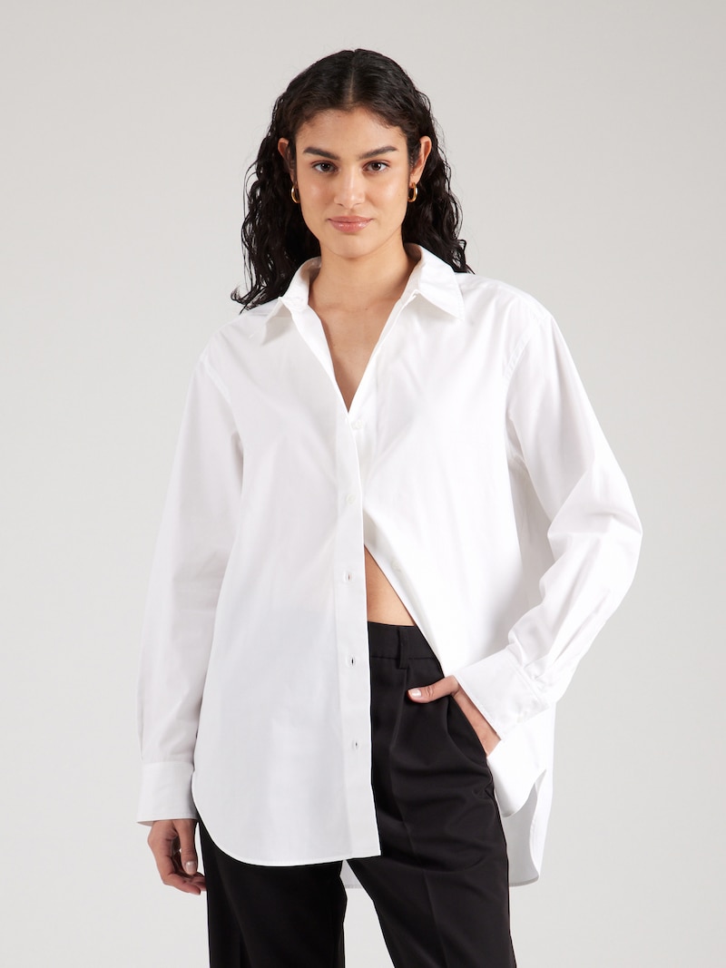 Sinned X About You Blusa 'Salovar' Samsøe Samsøe En Blanco