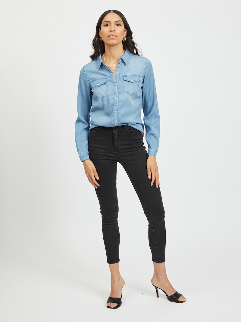 Sinned X About You Blusa 'VIBista' VILA En Azul Claro